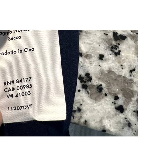 Diane Von Furstenberg Wide Leg Navy Blue Trousers Size 6 - Picture 6 of 6